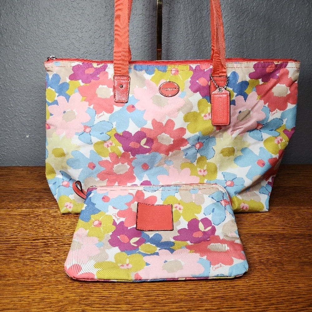 Coach Floral Getaway Weekender tote